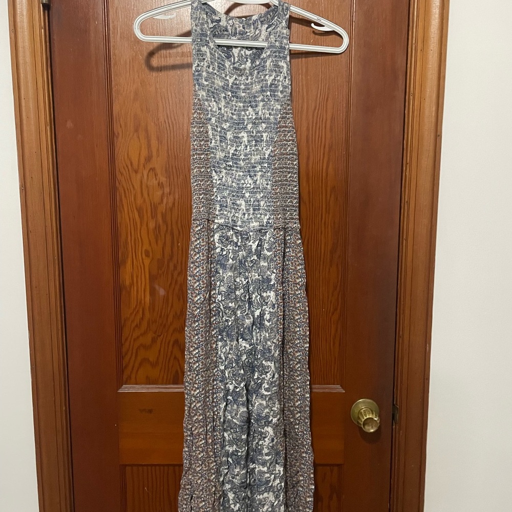Japna Blue and White Patterned Dress